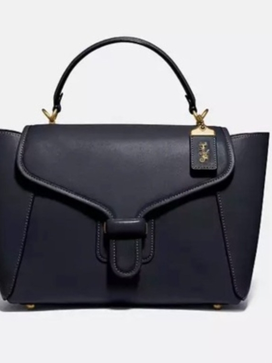Coach Handbags - Coach Courier Carryall  Black Leather Top-Handle Satchel